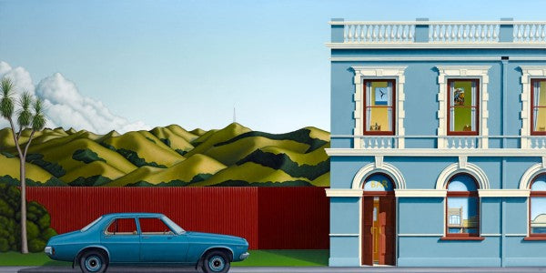 Blue HQ by Hamish Allan - Art Print and Box Frame