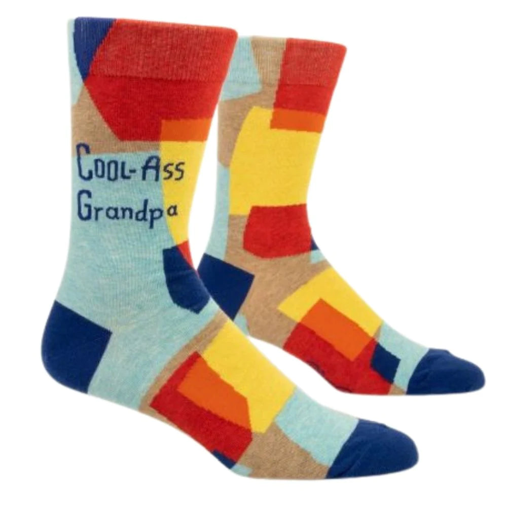Cool-Ass Grandpa - Mens Crew Socks Socks BlueQ