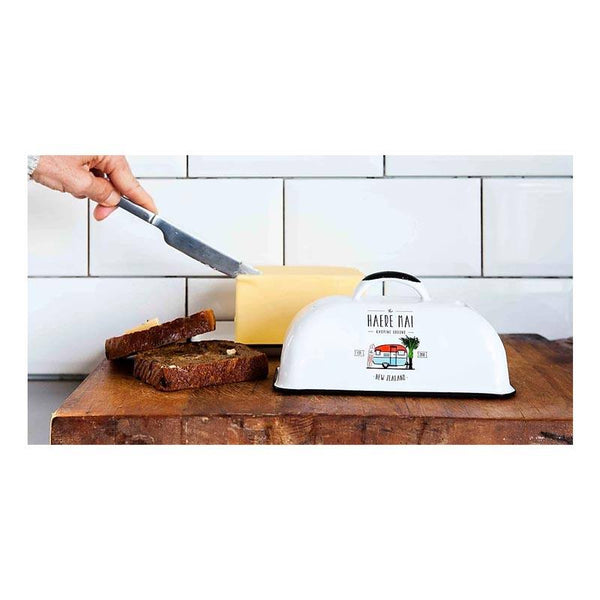 Haere Mai Enamel Butter Dish Butter Dish Moana Road