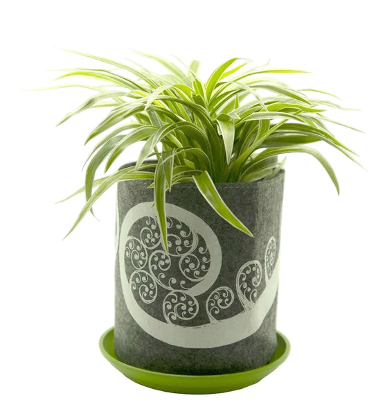 Fern Frond Grey Ecofelt Grow Bag