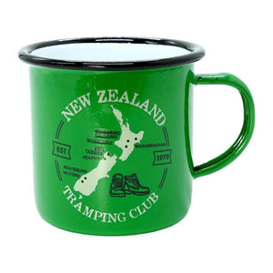NZ Tramping Enamel Mug - Green