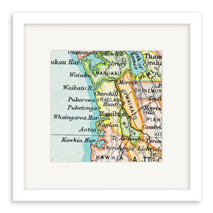 Raglan - Vintage Map Print