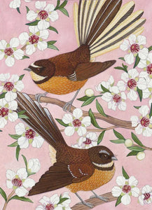 Two Fantails on Branch - Lens Cloth