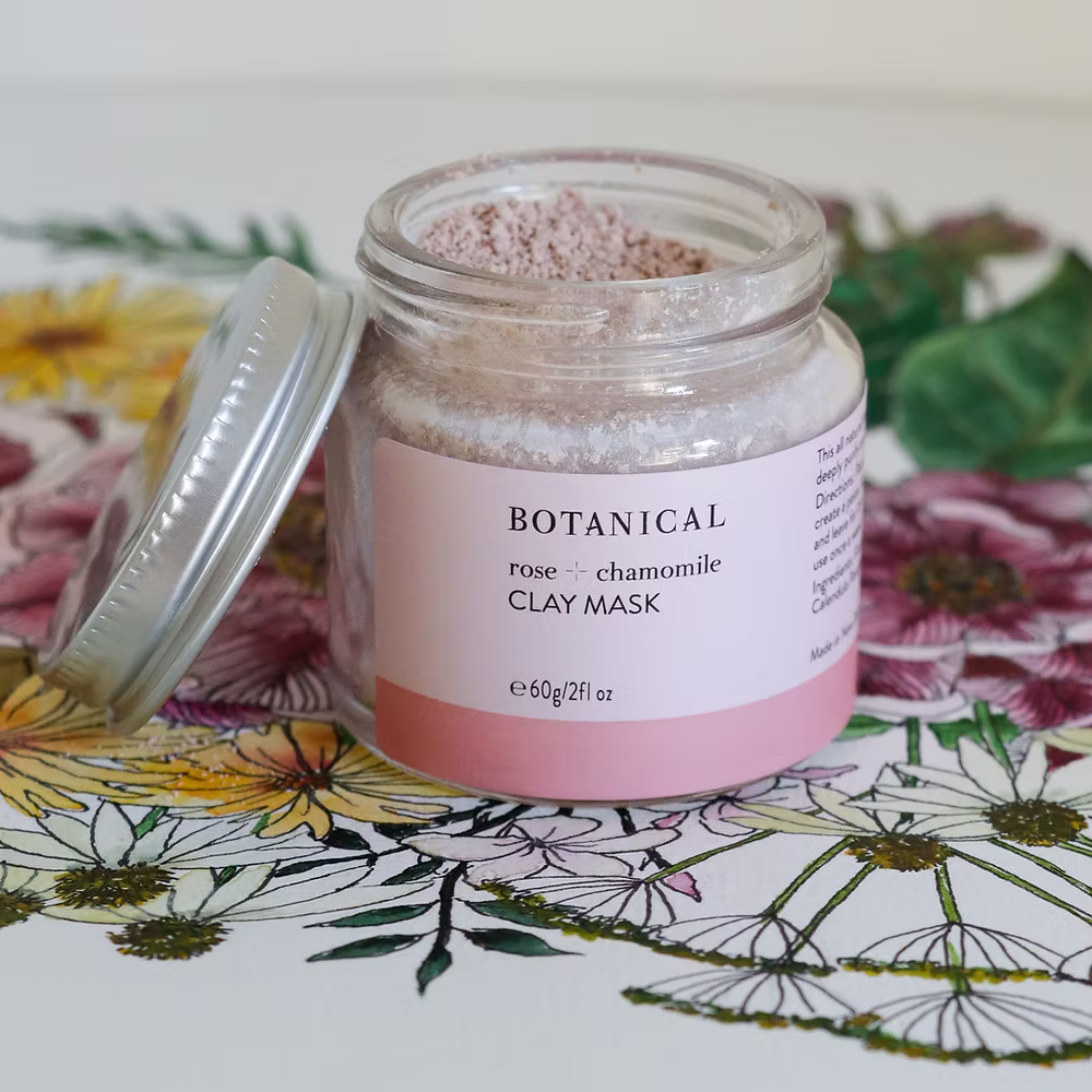 CLAY MASK - Rose + Chamomile Face Masks Botanical