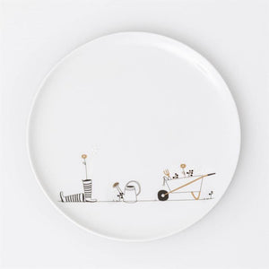 Garden Gift Round Plate Wall Plate Räder