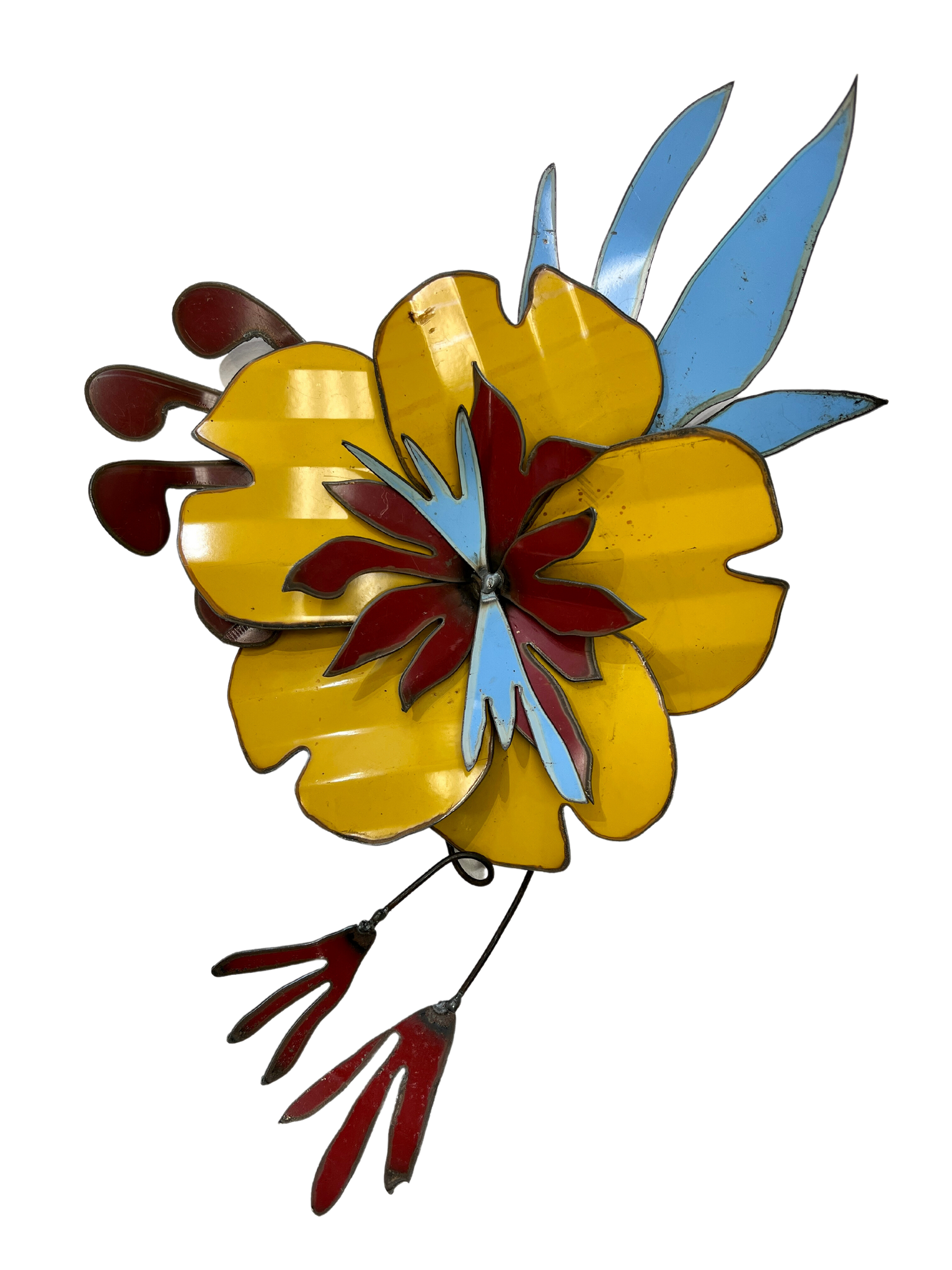 Metal Flower Corsage - Yellow Poppy Wall Art Metcalfe Metal