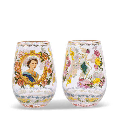The Queen Glass Tumbler Set Tumblers La La Land