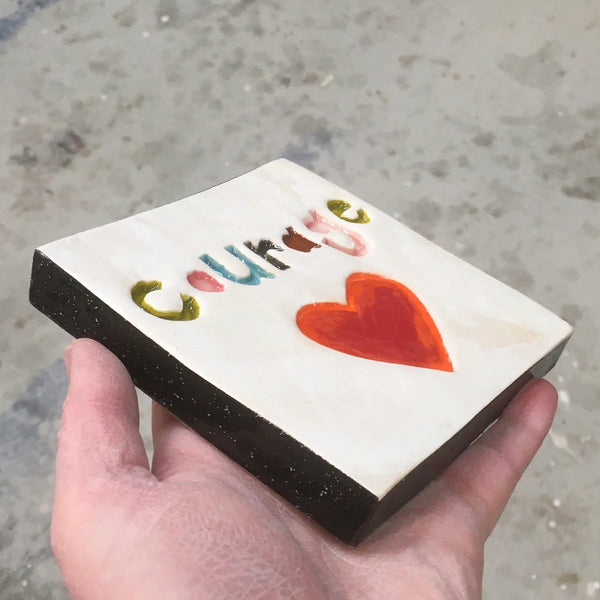 Courage Square Ceramic Tile Wall Art M Ceramics