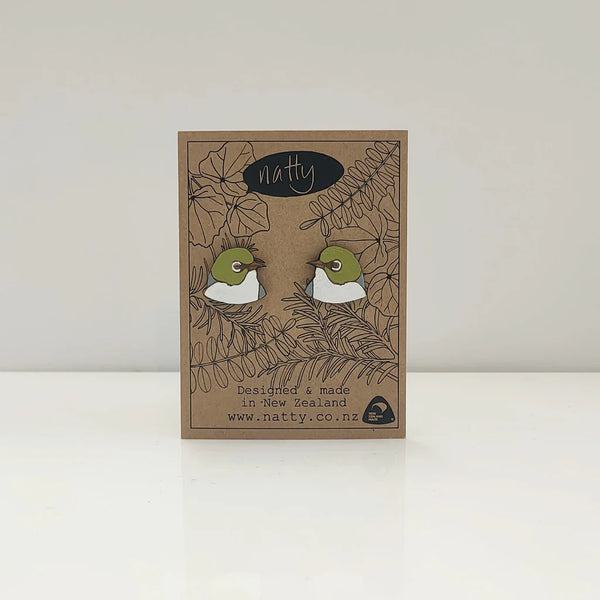 Tauhou Waxeye Rimu Stud Earrings Earrings Natty