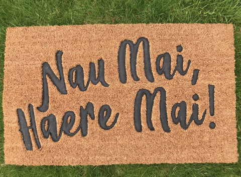 Coir Doormat - Nau Mai, Haere Mai
