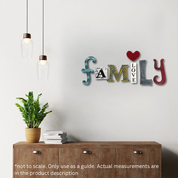 FAMILY Ceramic Words Wall Art M Ceramics