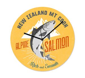 NZ Seafood Salmon Frameless Clock