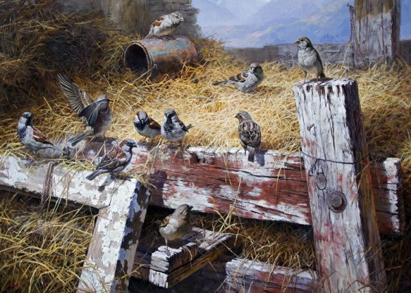 The Sparrows by Ben Ho - Pre-Matted Print