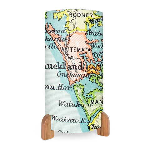 Vintage Auckland Map Table Lamp Light 100% NZ