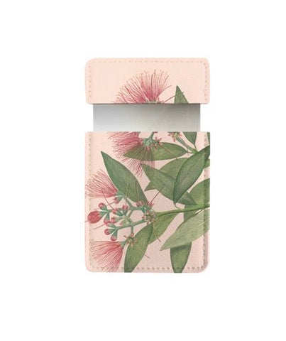 Vintage Botanical Pocket Mirror - Pohutakawa Cosmetic Mirror 100% NZ