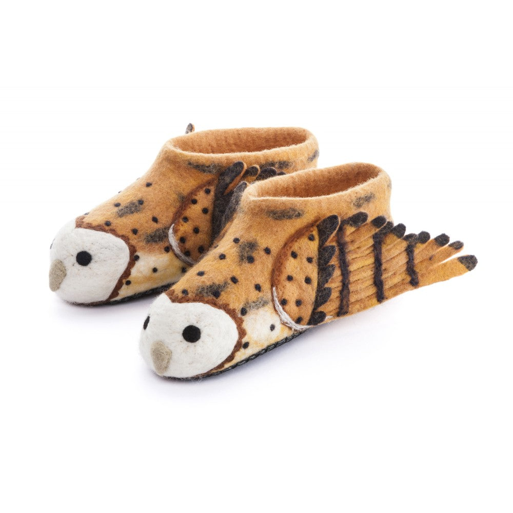Barny Owl - Adult Slippers Slippers Sew Heart Felt