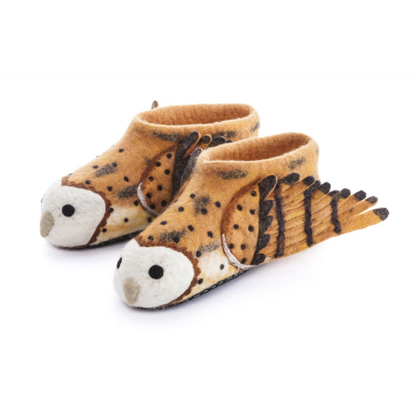 Barny Owl - Adult Slippers Slippers Sew Heart Felt