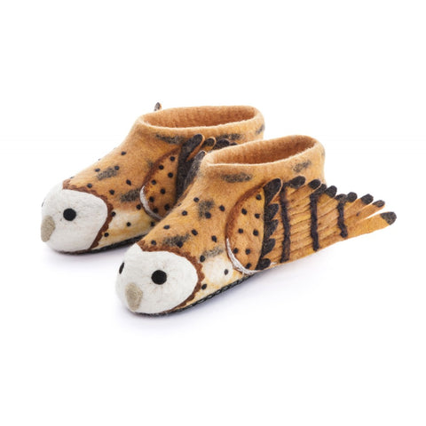 Barny Owl - Adult Slippers Slippers Sew Heart Felt