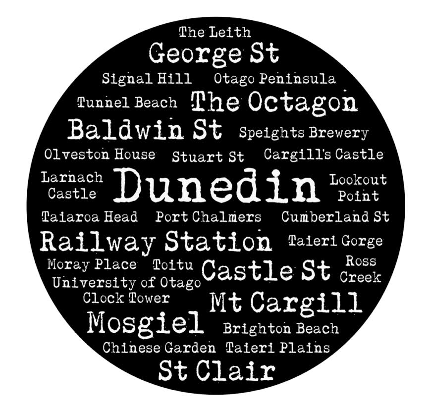 Art Spots (Decal) Large - Dunedin - black