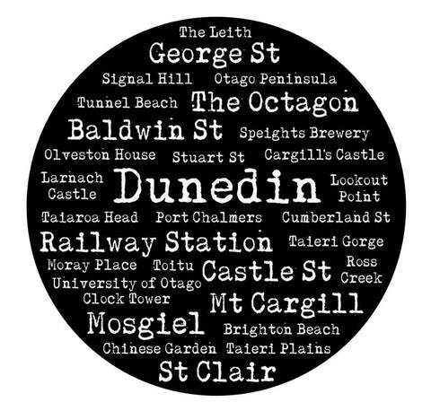 Art Spots (Decal) Large - Dunedin - black