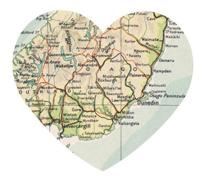 Art Spots (Decal) Medium - Dunedin Map Heart
