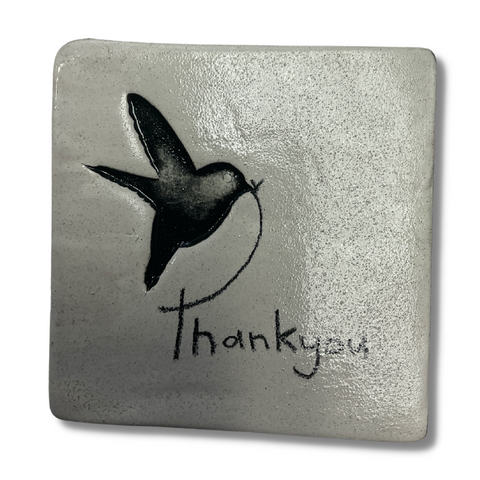 Thank you Square Ceramic Tile Wall Art M Ceramics