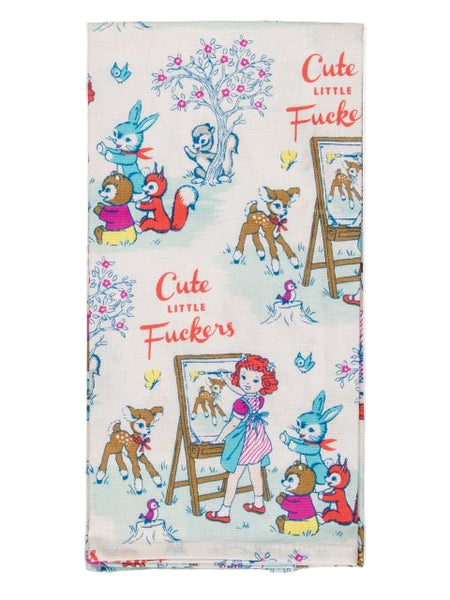 Cute Little Fuckers Tea Towel Tea Towel BlueQ