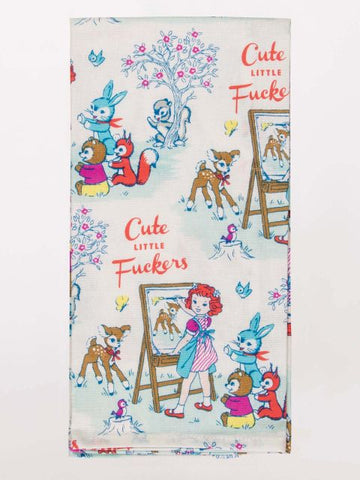 Cute Little Fuckers Tea Towel
