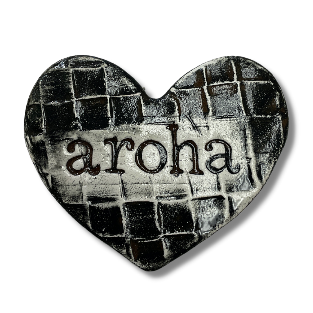 Aroha Woven Heart Tile Wall Art M Ceramics