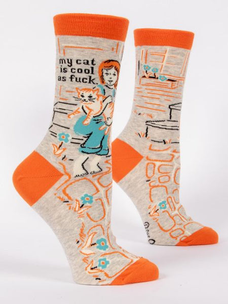 My Cat is Cool as Fuck Crew Socks