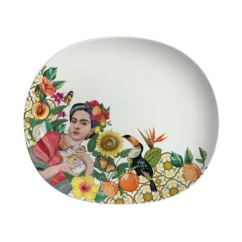 Frida Kahlo Folklore Oval Serving Dish