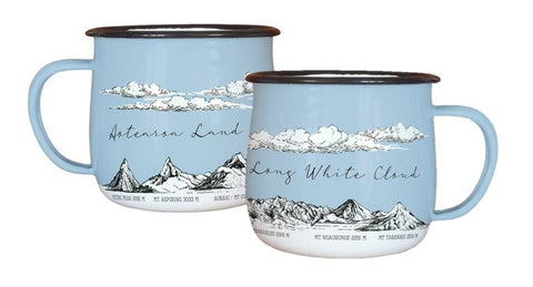 NZ Mountains Enamel Mug Mug Wolfkamp & Stone