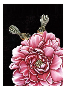 Tea Towel - Fantails on Pink