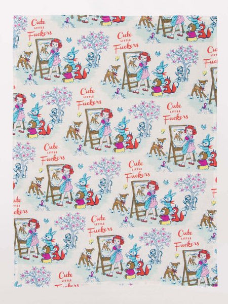 Cute Little Fuckers Tea Towel Tea Towel BlueQ
