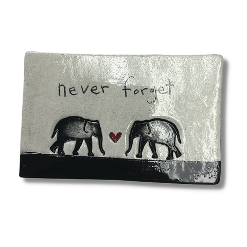 Never Forget Rectangle Ceramic Tile Wall Art M Ceramics