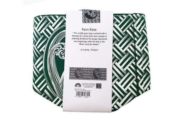 Fern Kete White on Green Grow Bag