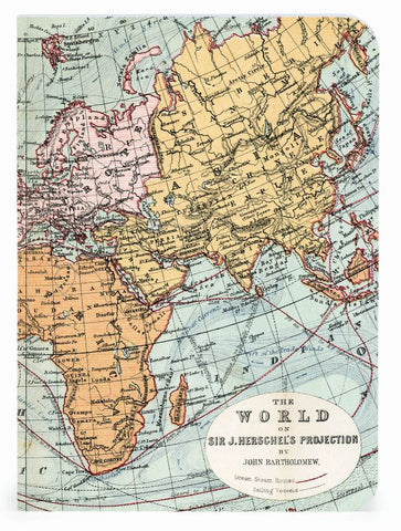 Mini Notebook - Vintage World Map 1