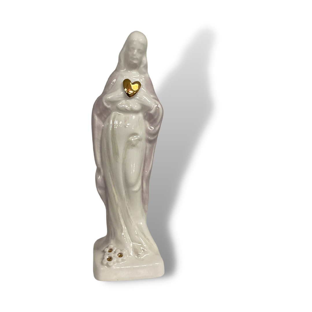 Madonna Gold Heart Porcelain Figurine Figurine Dawn Clayden
