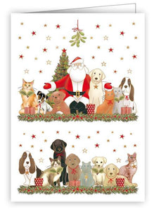 Dogs, Cats and Santa - Mini Card