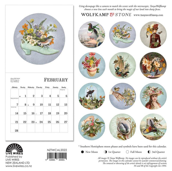 New Zealand 2022 Wall Calendar Calender Wolfkamp & Stone