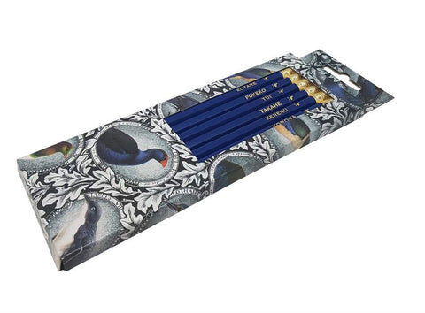 Wolfkamp & Stone - NZ Native Birds 6 Pkt - Pencils