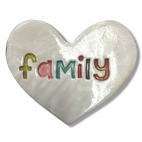 Family Heart Ceramic Tile
