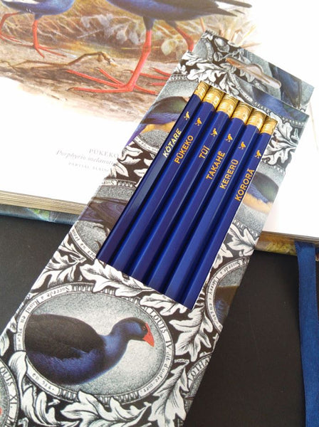 Wolfkamp & Stone - NZ Native Birds 6 Pkt - Pencils