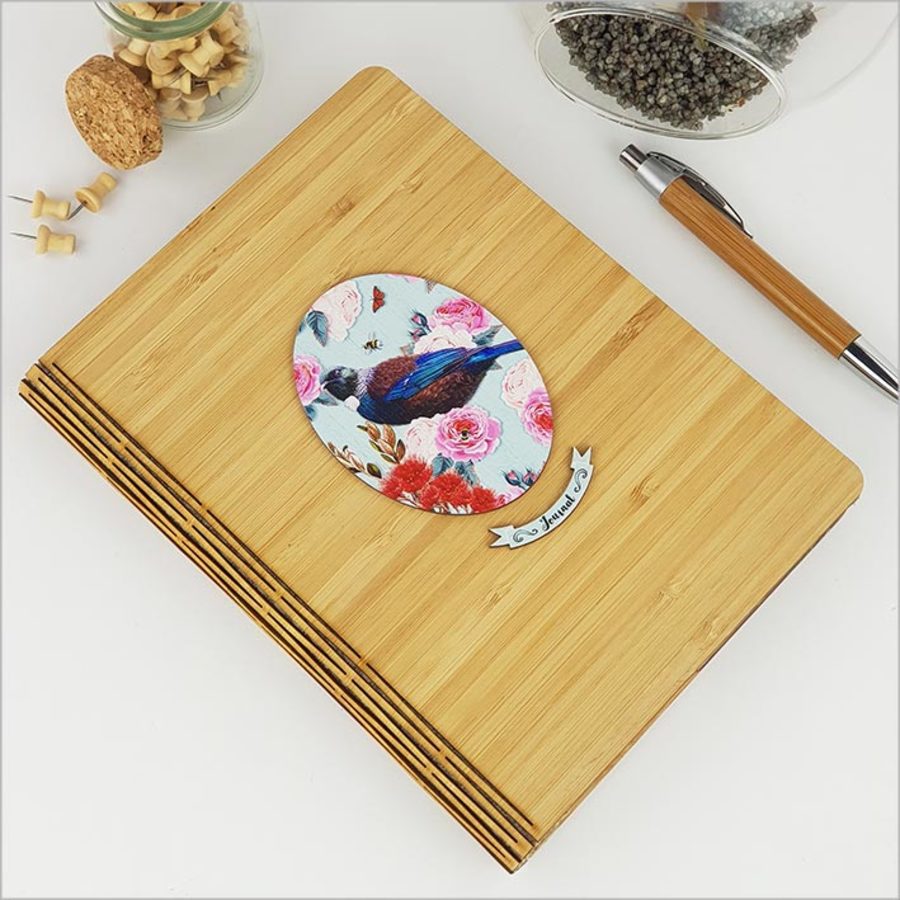 Bamboo Journal - Printed Floral Oval Tui