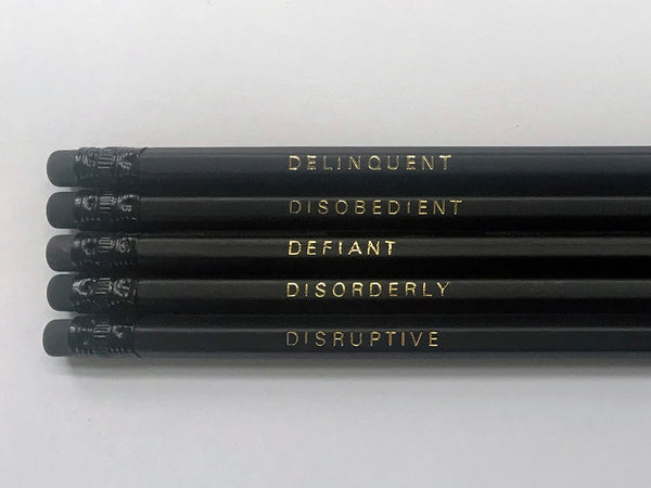 Delinquent pencils by Black Batch