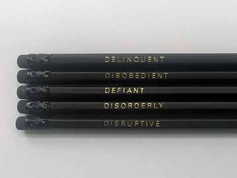Delinquent pencils by Black Batch