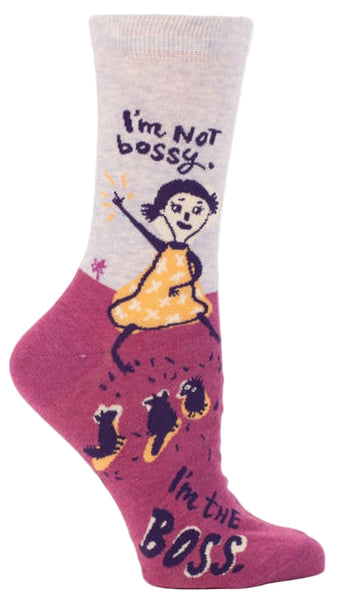 I'm Not Bossy Crew Socks Socks BlueQ