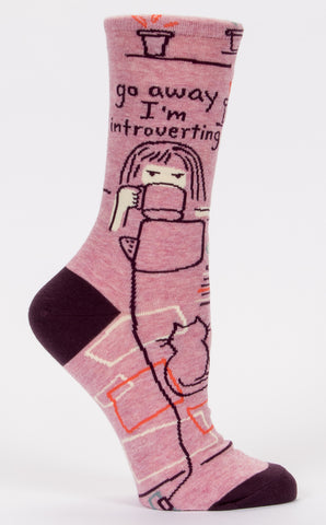 Go Away I'm Introverting Crew Socks