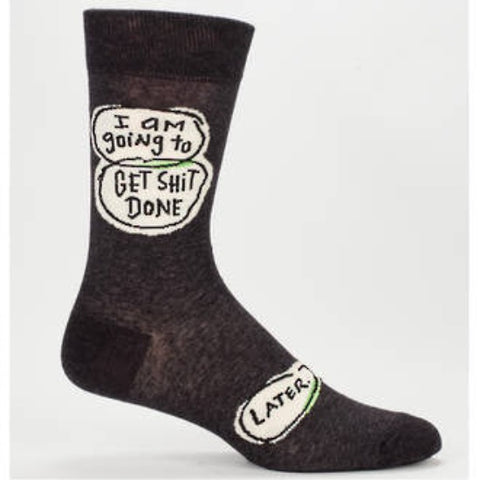 Men's Socks - Get Shit Done. Later - BlueQ - Design Withdrawals
