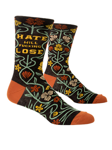 Hate Will Fucking Lose Men's Socks Socks BlueQ